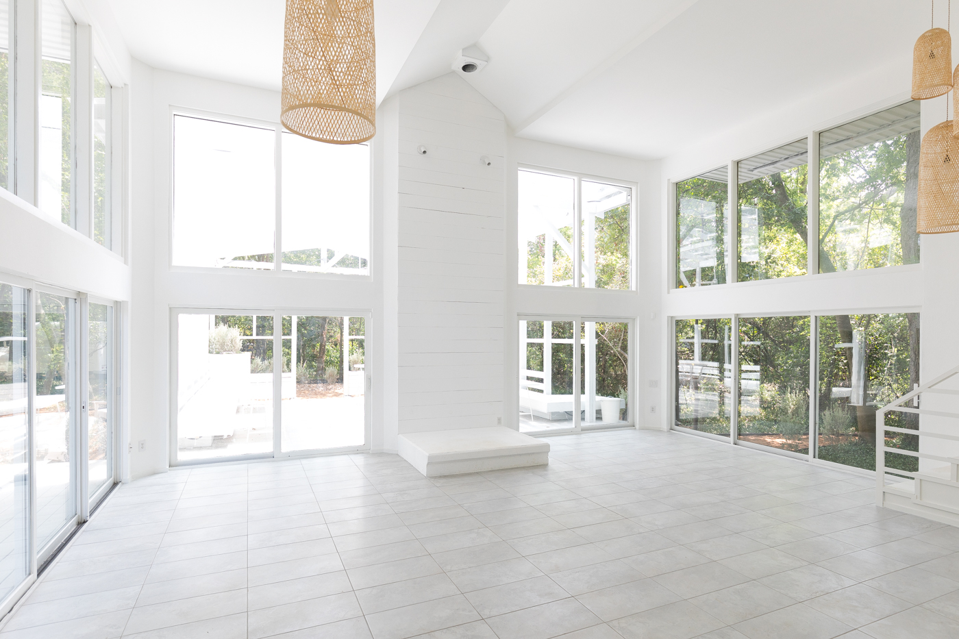 The Juliana's bright atrium surrounded by trees
