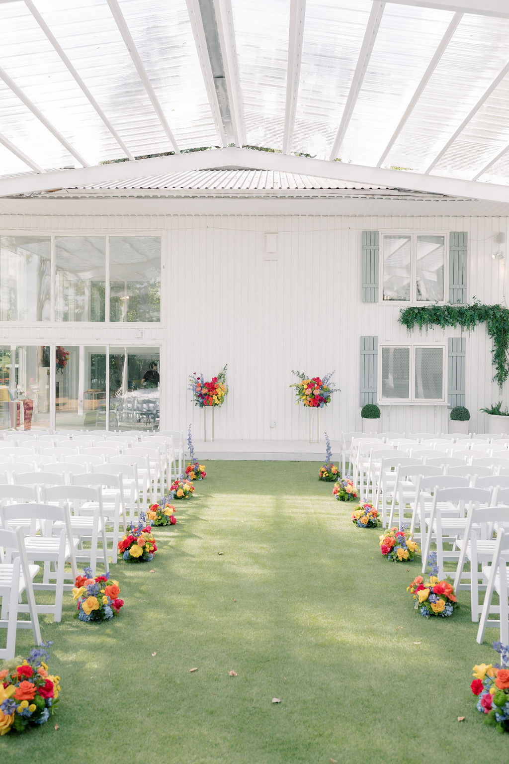 A colorful garden wedding celebration at The Juliana